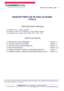 thumbnail of KLINGER INDICATEURS DE NIVEAU-insttruction de montage 10